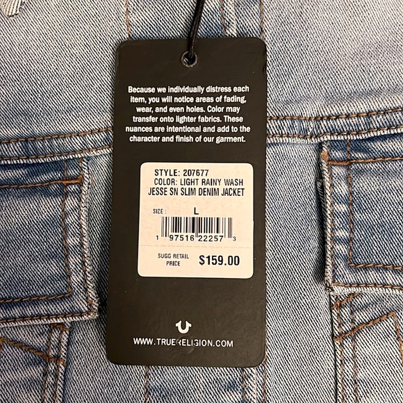 NWT True Religion Denim Jacket - Picture 5 of 13